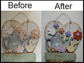 crafty updates welcome sign before and after